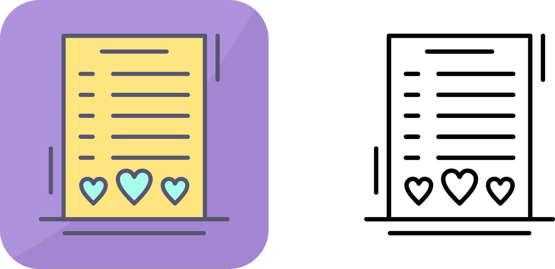 Wishlist Icon Design vector