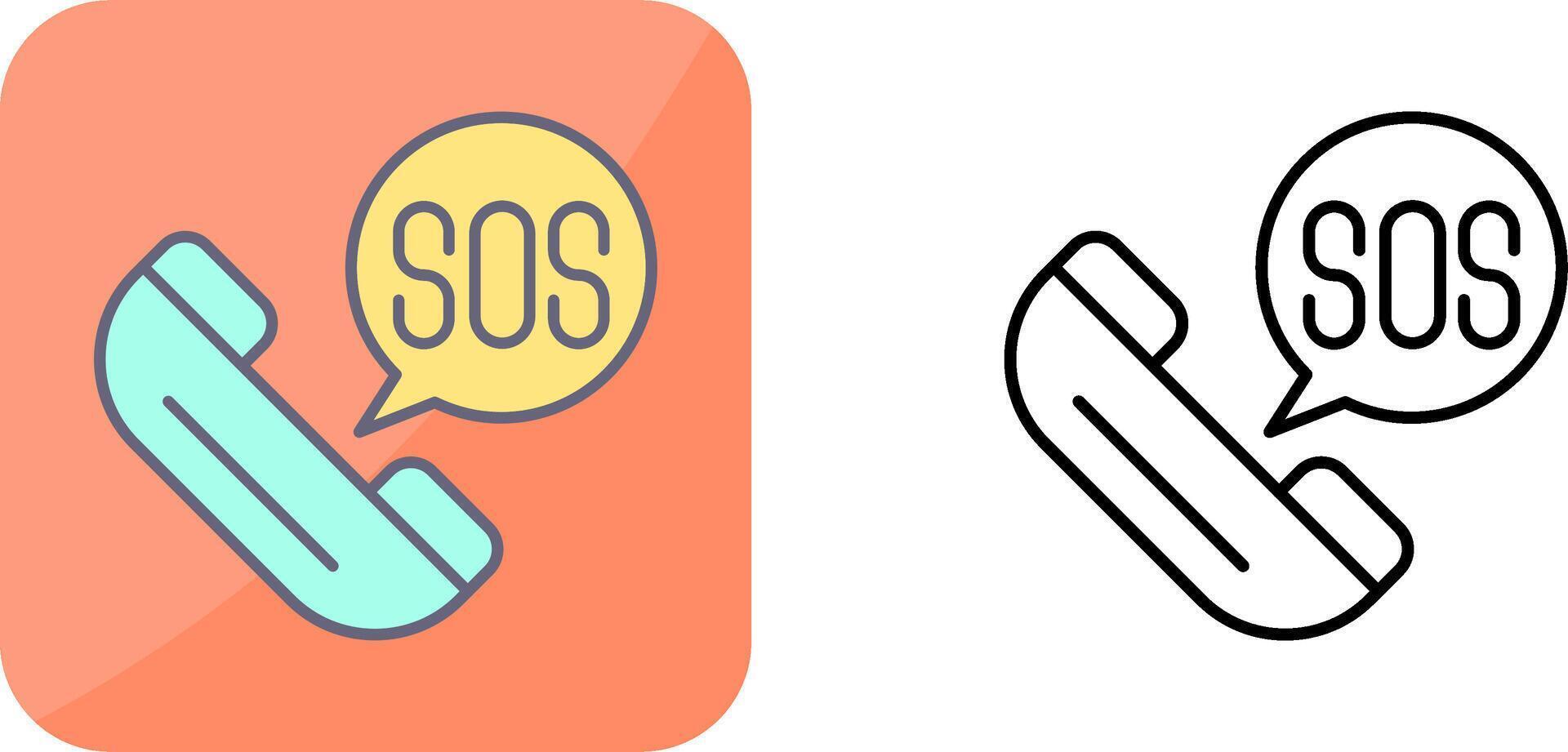 Sos Icon Design vector