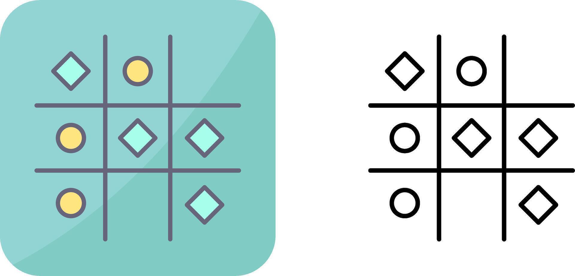 Tic Tac Toe Icon Design vector