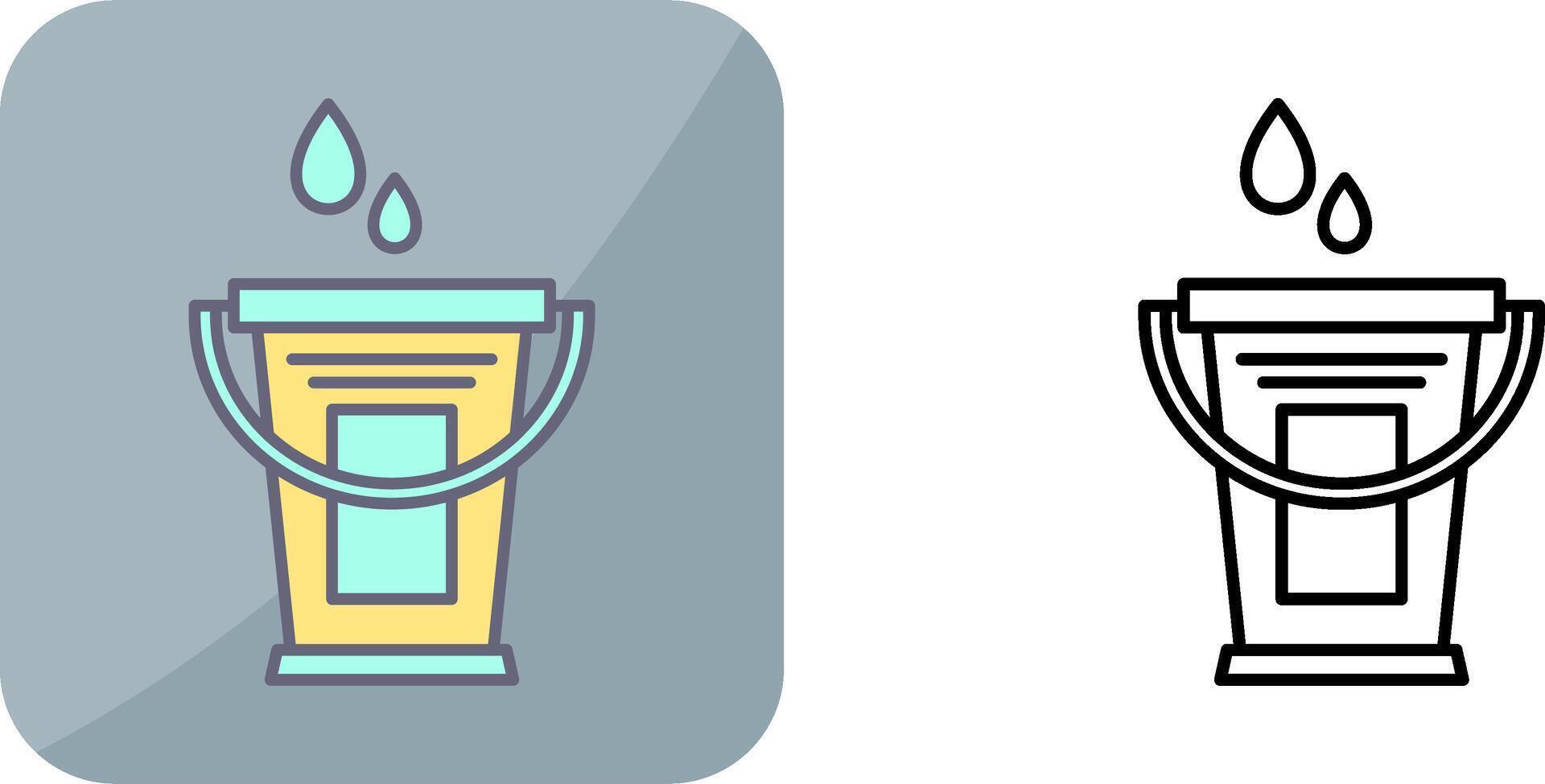 Water Bucket Icon Design vector