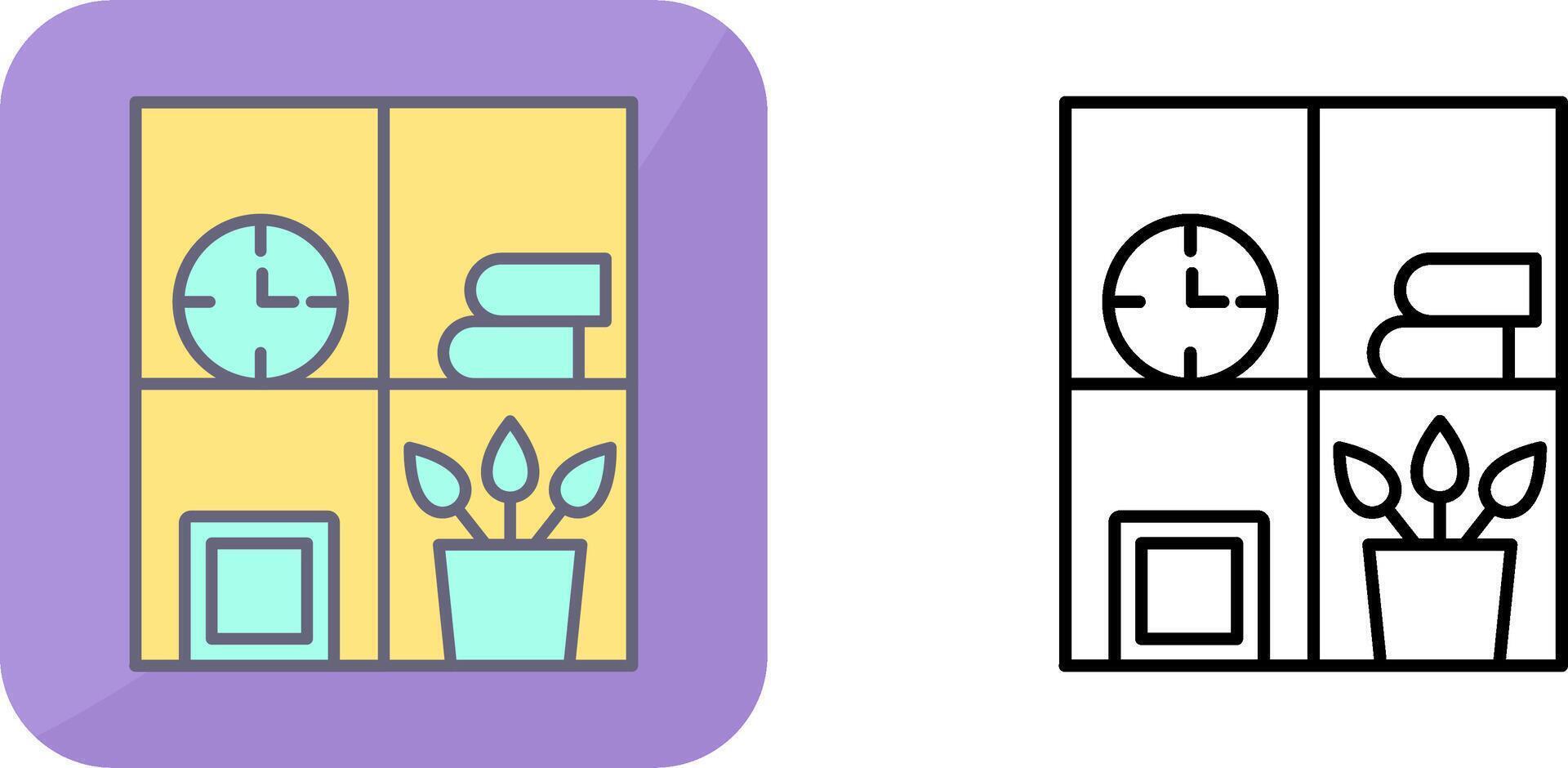 Bookshelf Icon Design vector