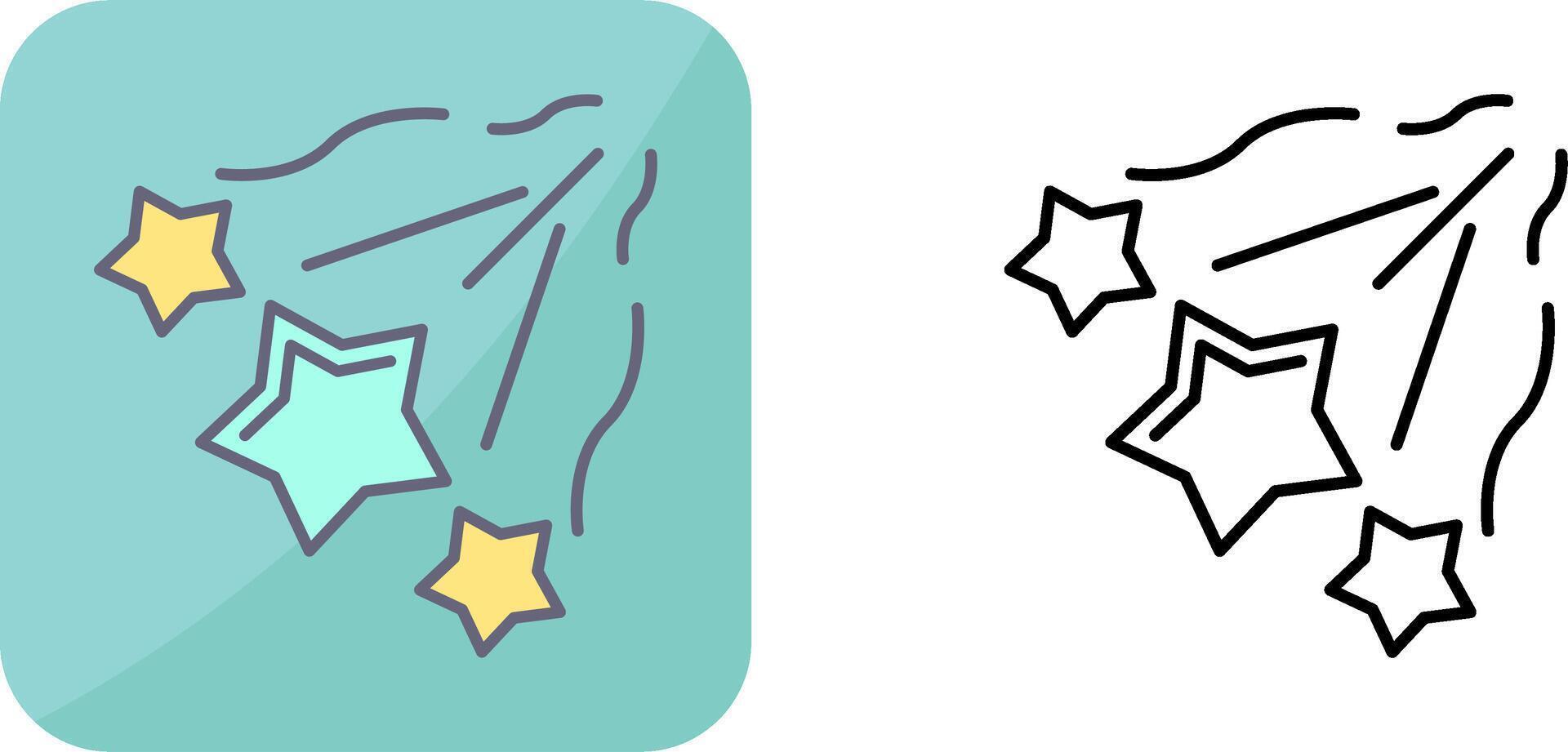 diseño de icono de estrellas fugaces vector