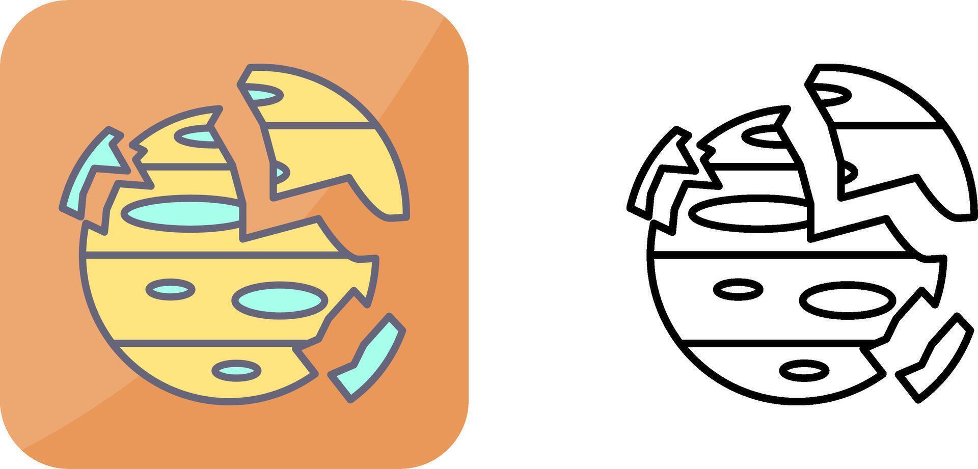 Destroyed Icon Design vector