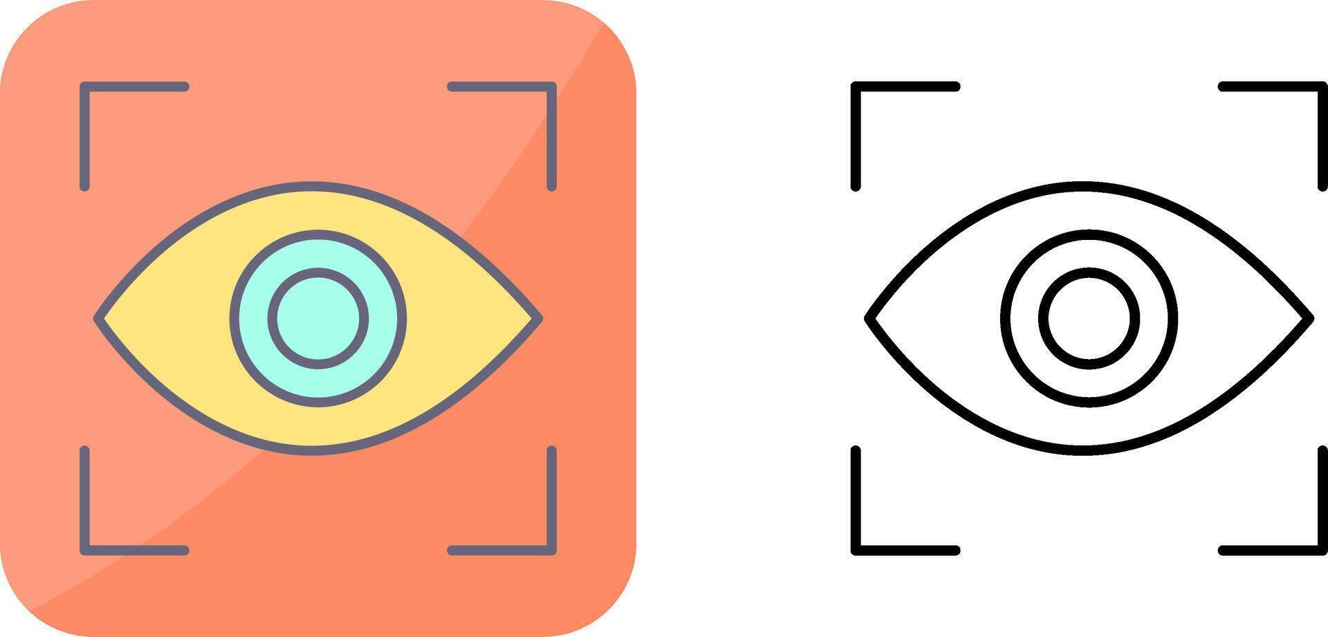 Eye Scan Icon Design vector