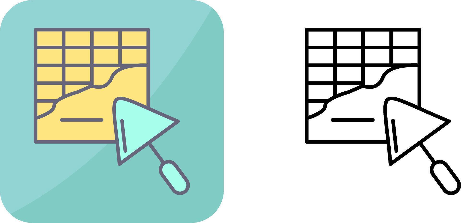 Plastering Icon Design vector