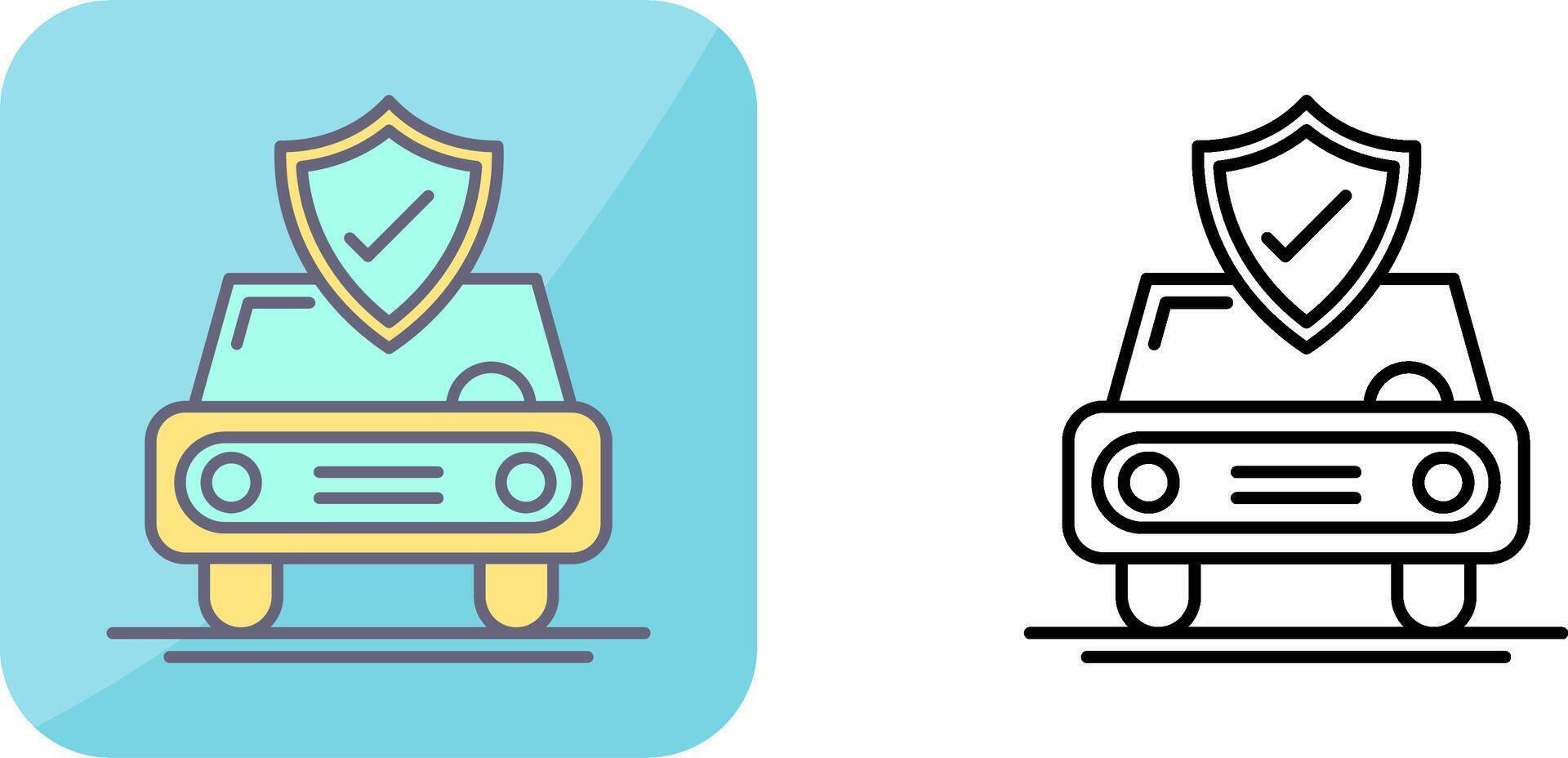 Car Protection Icon Design vector