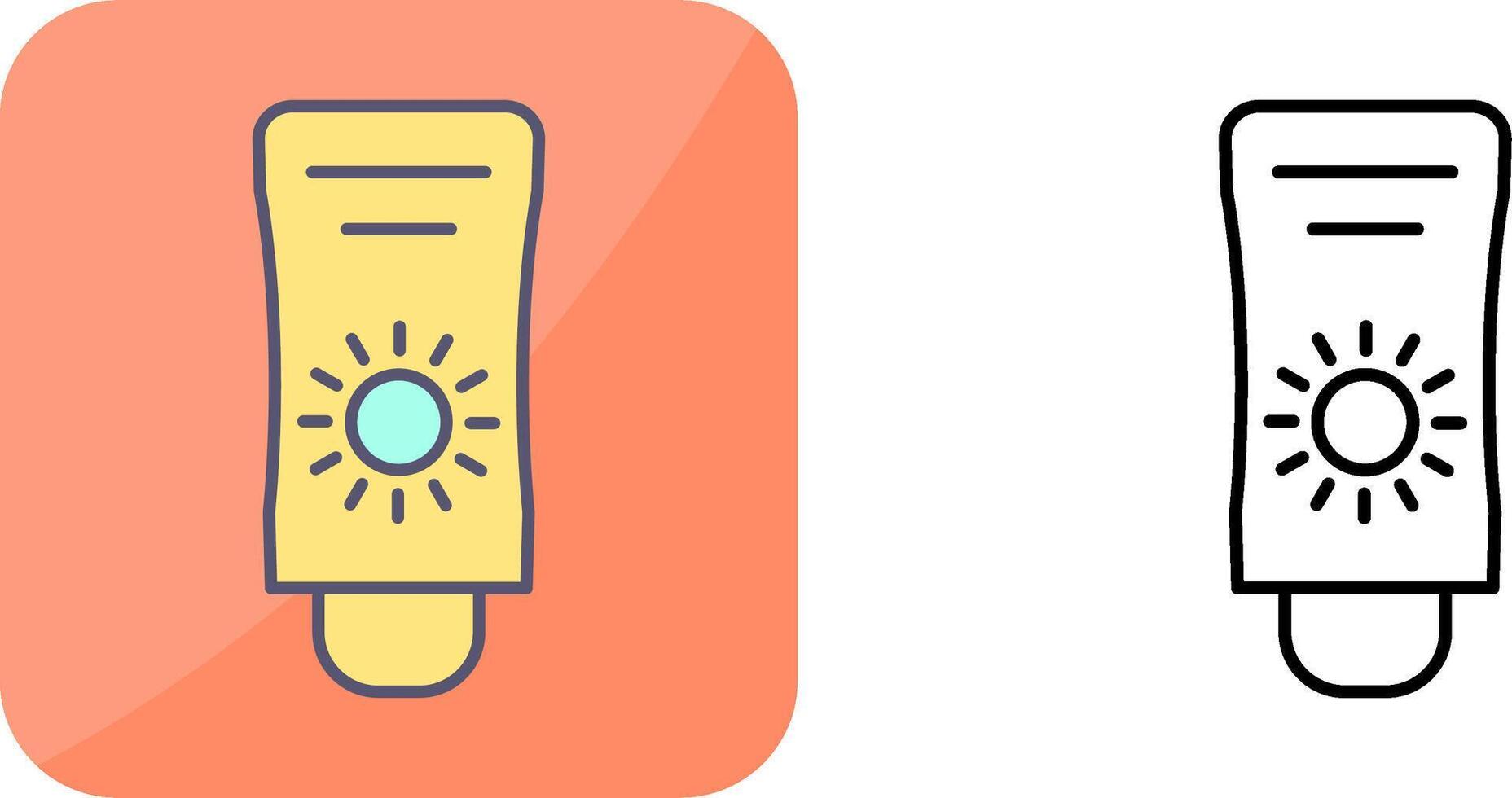 Sun Cream Icon Design vector