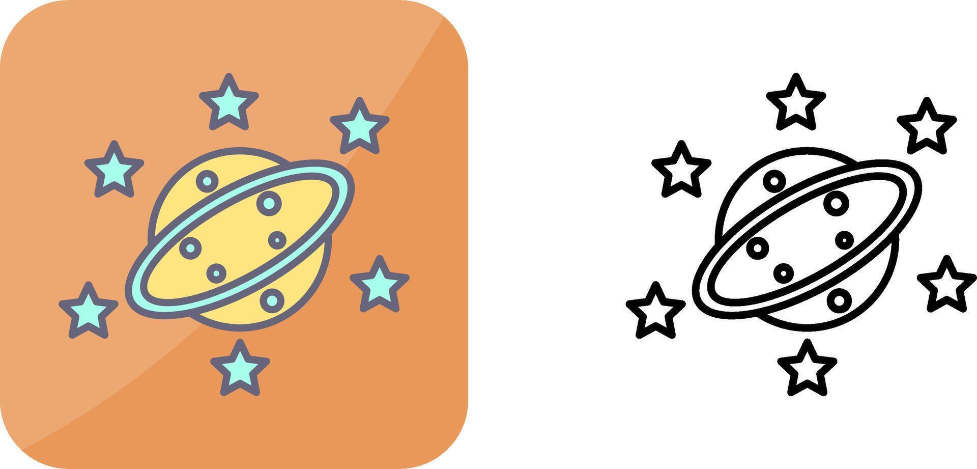 Saturn Icon Design vector