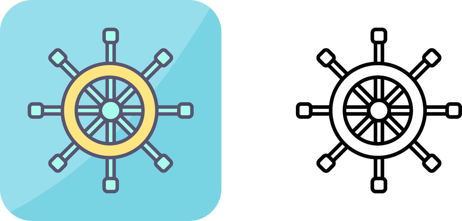 Rudder Icon Design vector