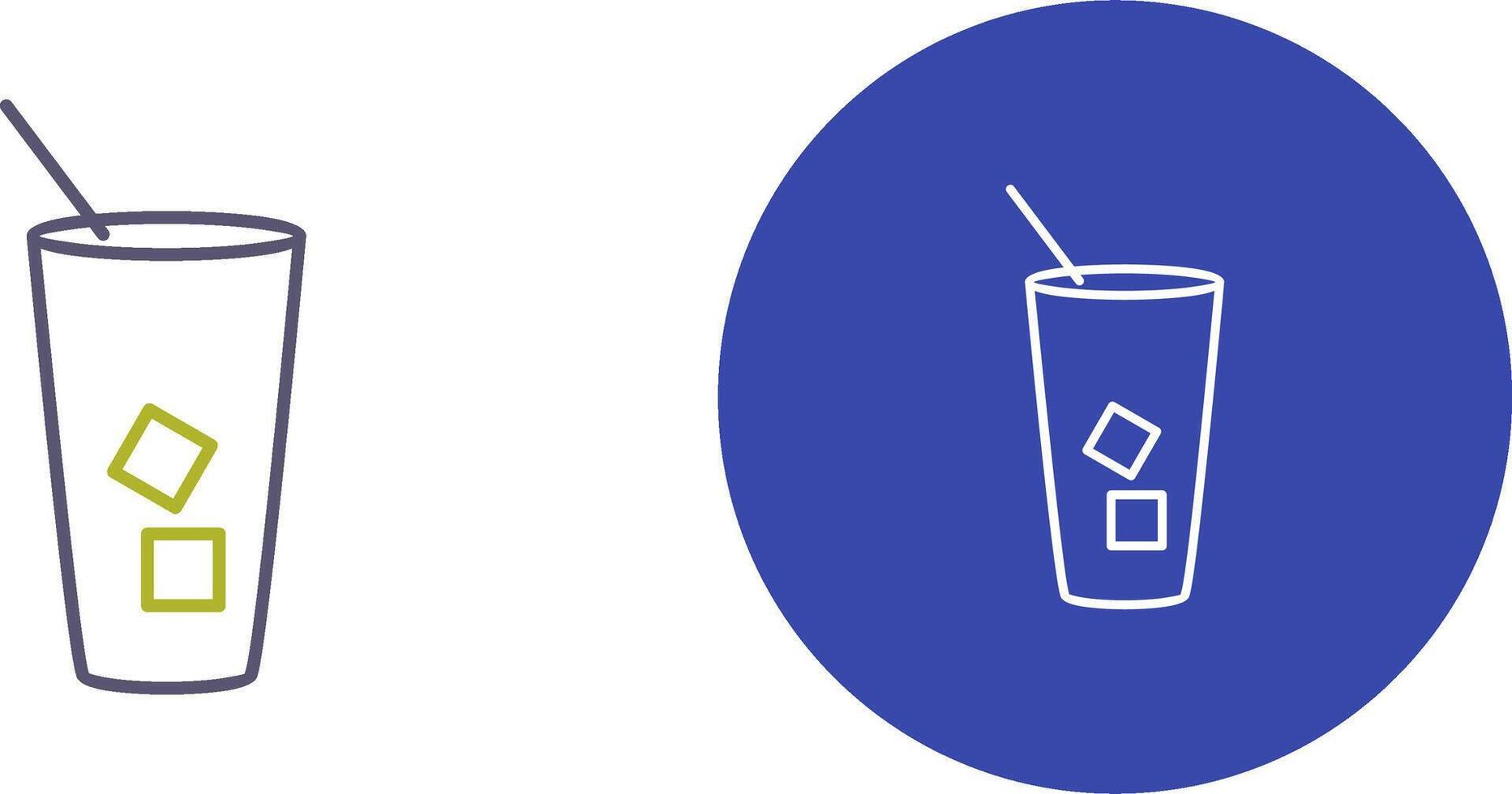 Iced Coffee Icon Design vector