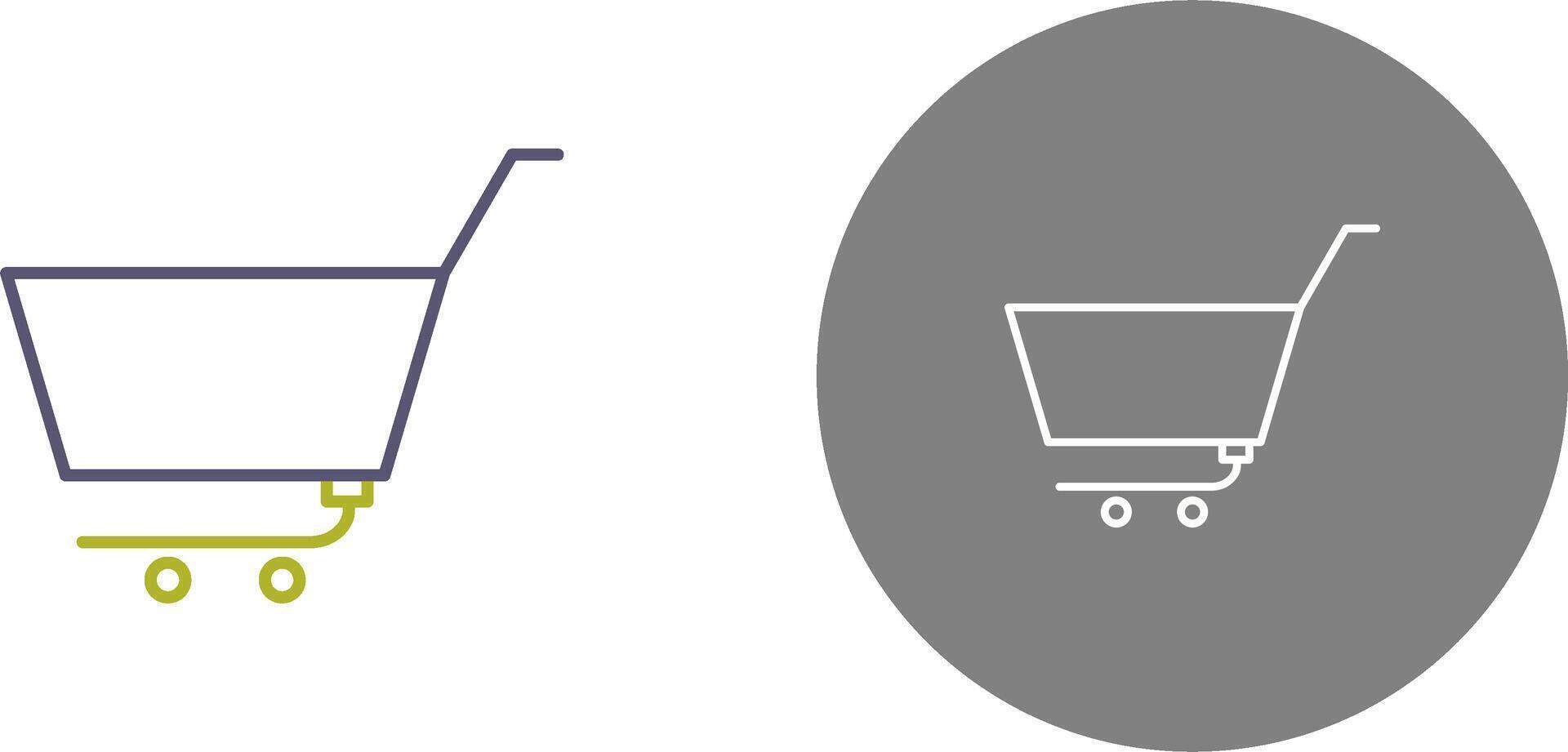 Unique Empty Cart Icon Design vector
