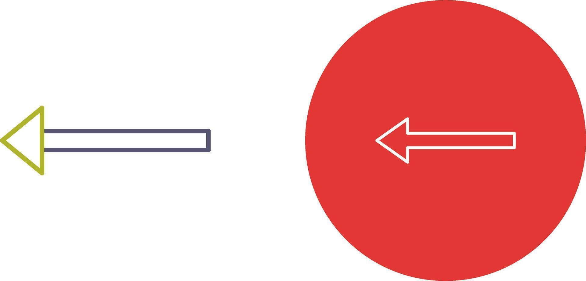 Unique Left Arrow Icon Design vector
