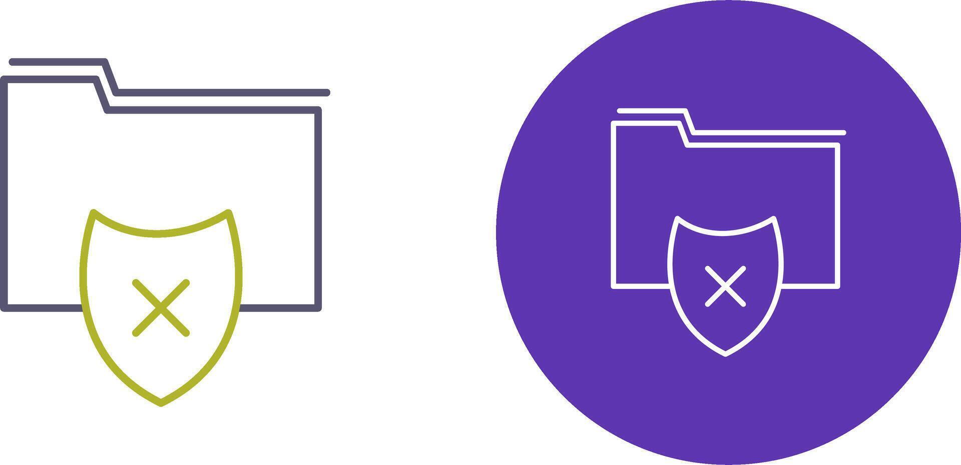 Vulnerable Folder Icon Design vector