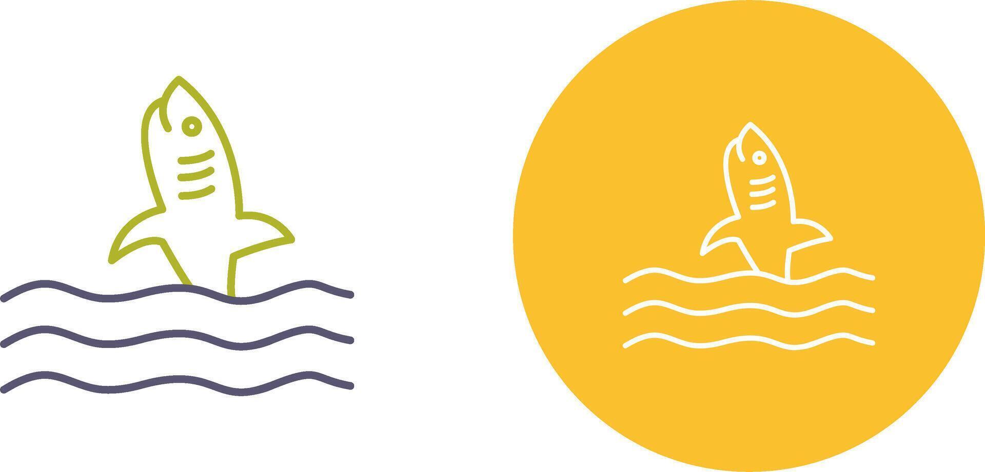 Dangerous Shark Icon Design vector