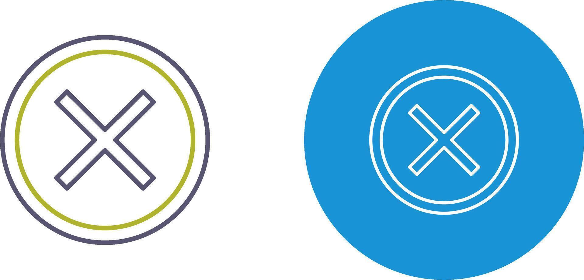 Do Not Cross Icon Design vector