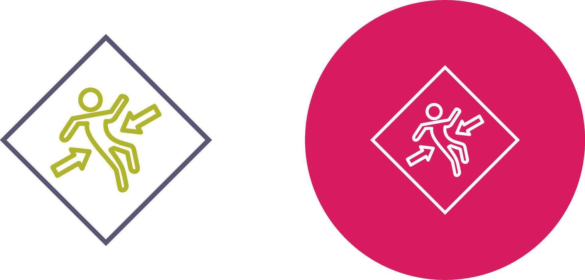 Crush Zone Icon Design vector