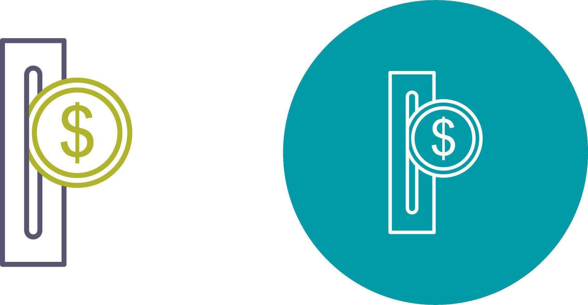 Slot for Coins Icon Design vector