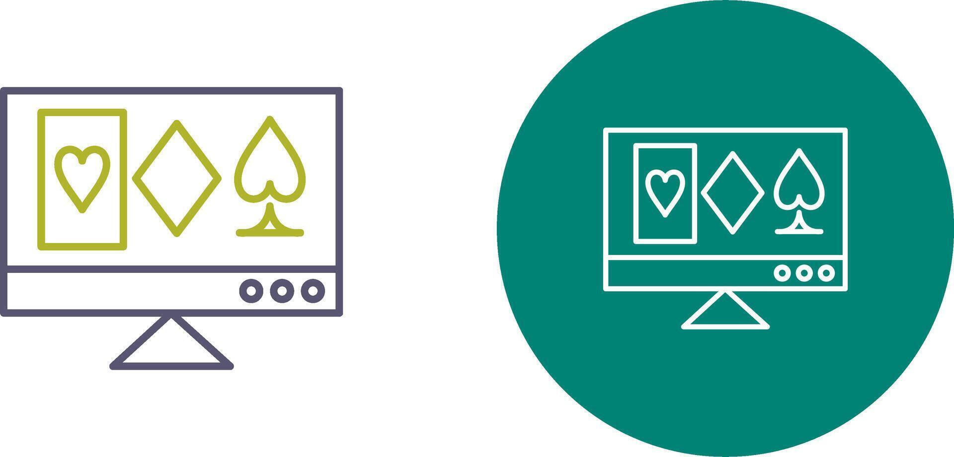 Online Gambling Icon Design vector