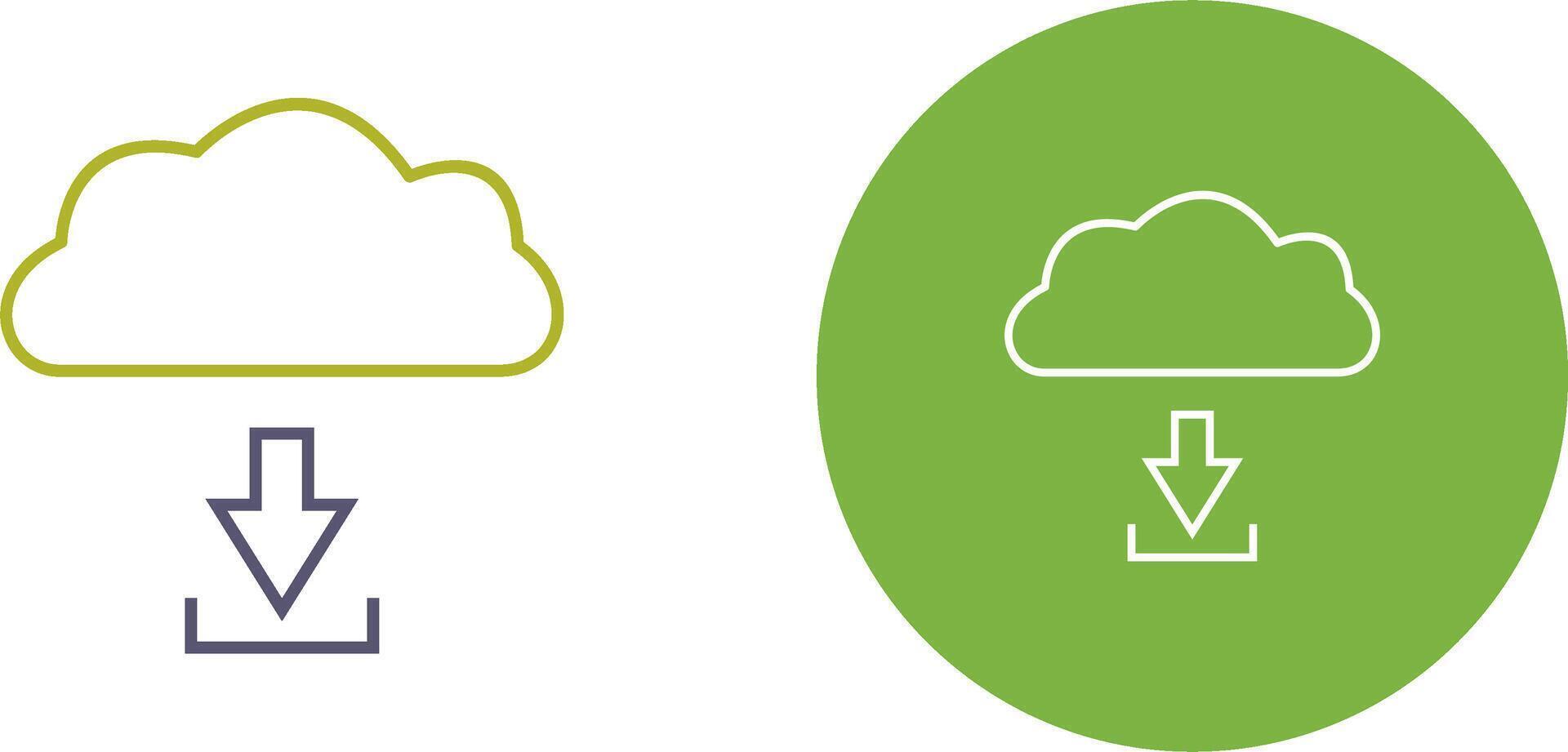 Unique Download from Cloud Icon Design vector