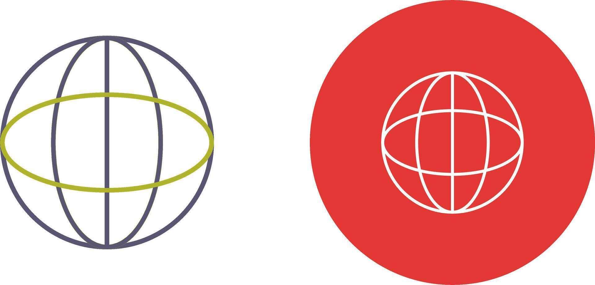 Unique Globe Icon Design vector