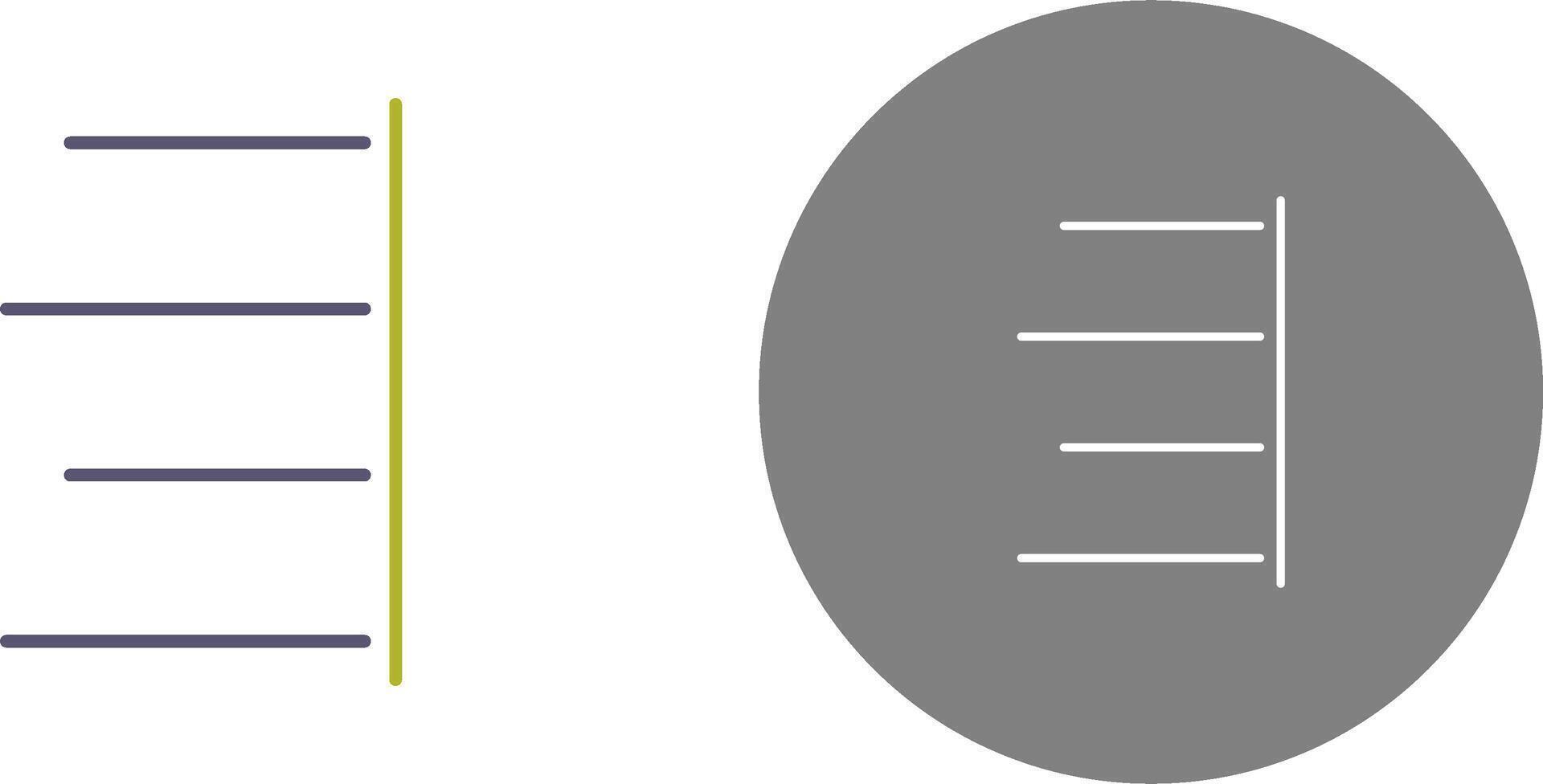 Unique Right Align Icon Design vector