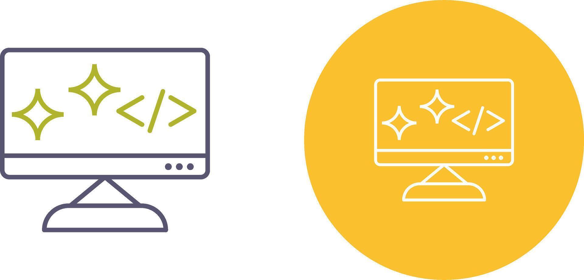 Unique Clean Code Icon Design vector