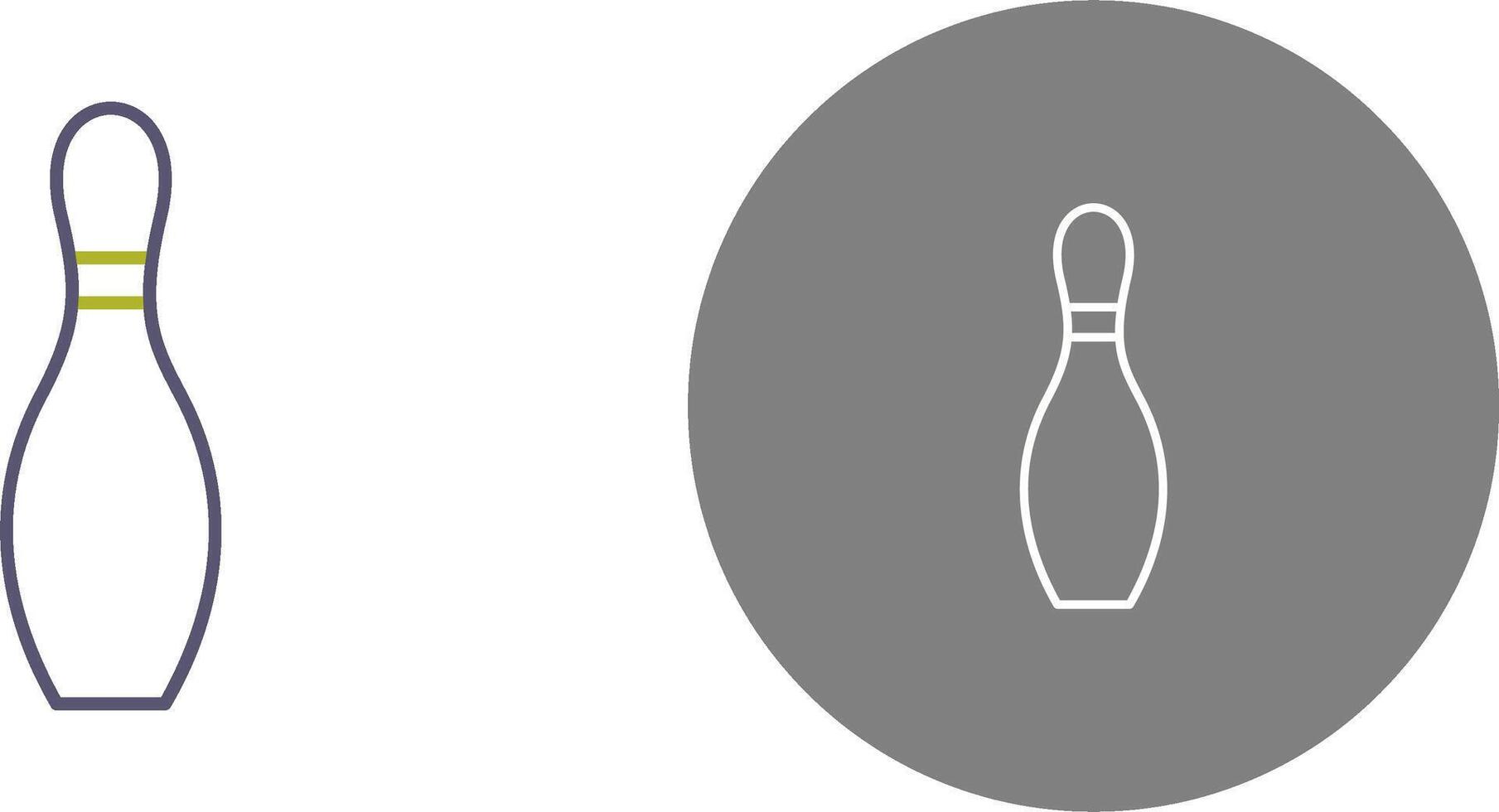 Unique Bowling Pin Icon Design vector