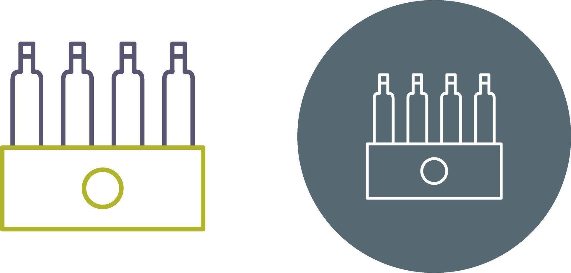 Unique Pack of Beers Icon Design vector