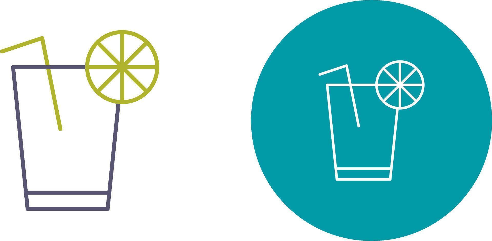 Unique Lemon Juice Icon Design vector