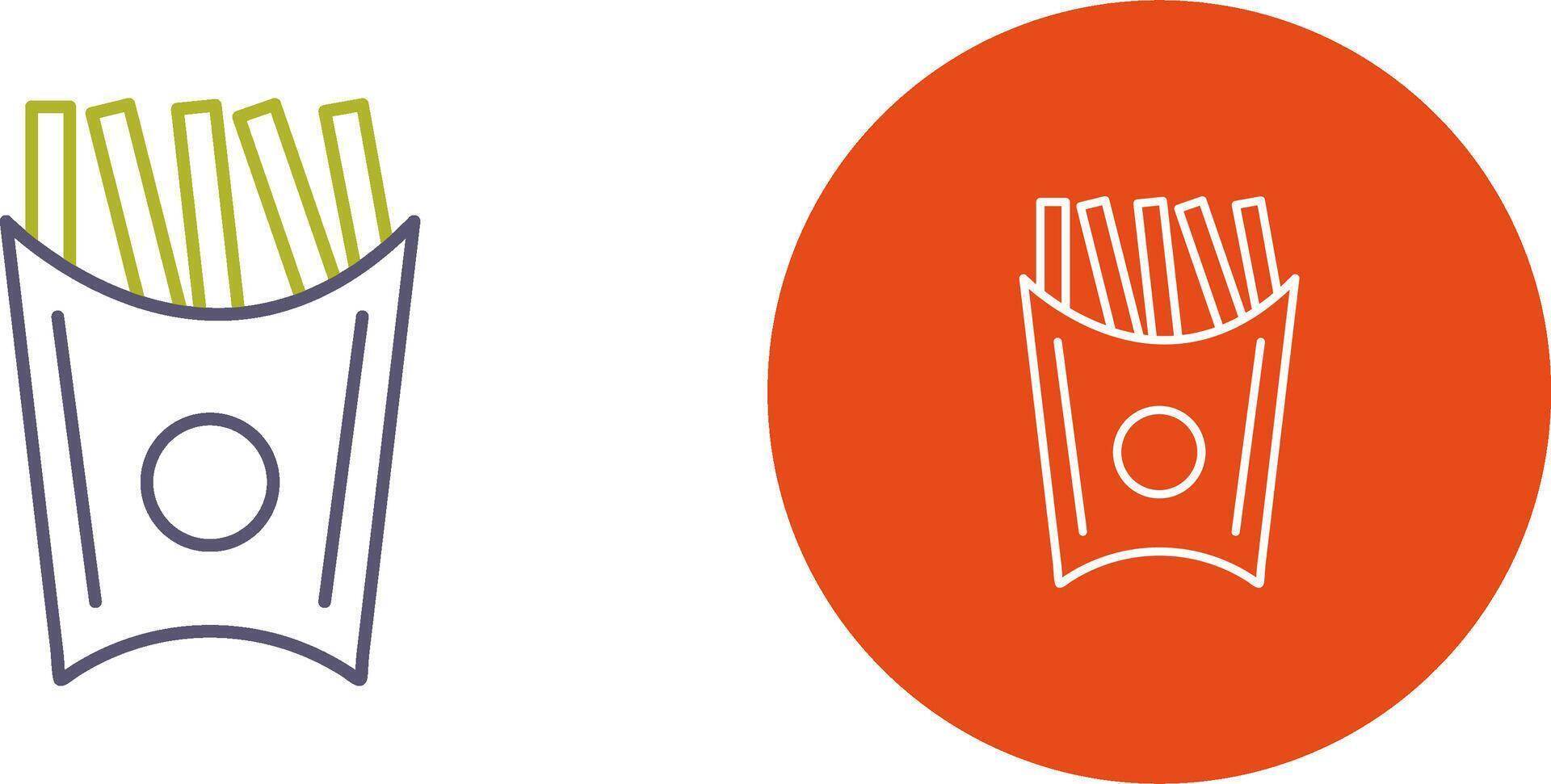Unique French Fries Icon Design vector