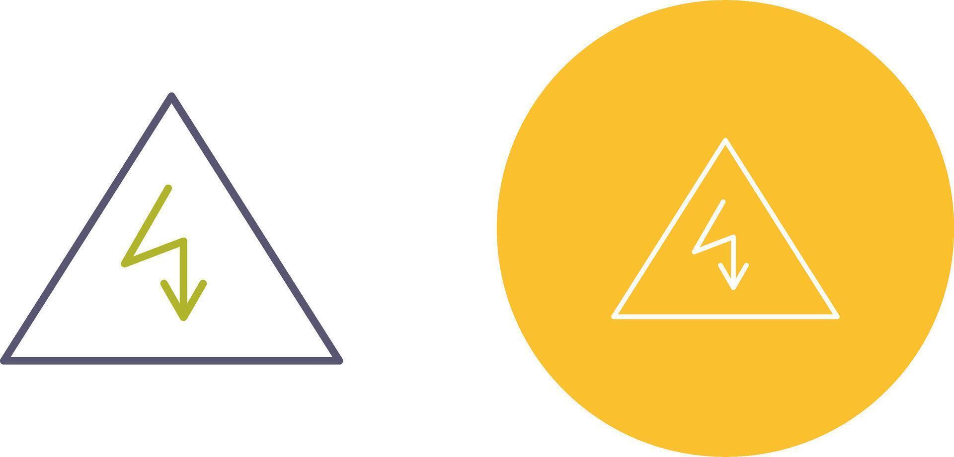 Unique Electricity Danger Icon Design vector