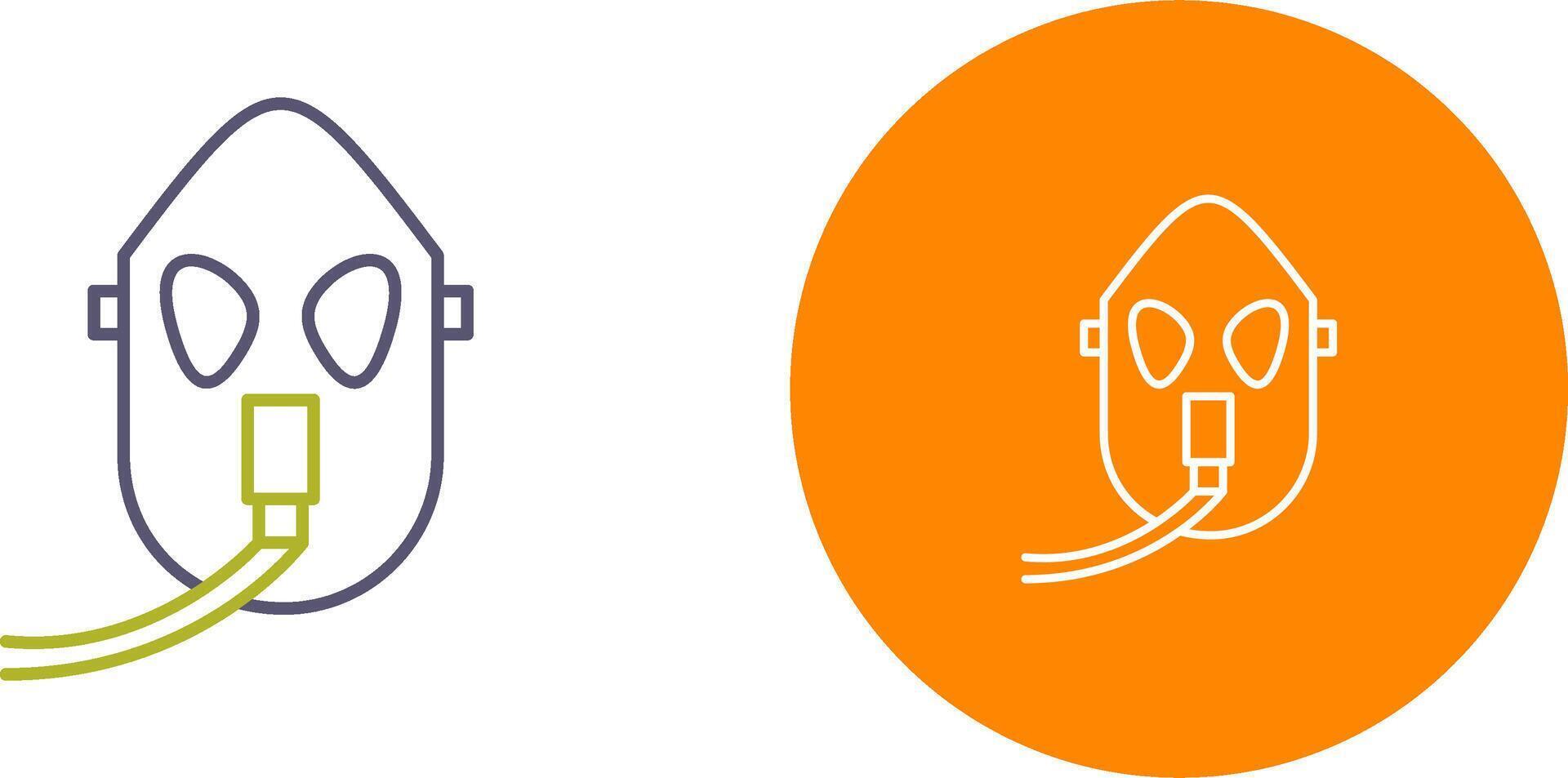 Unique Oxygen Mask Icon Design vector