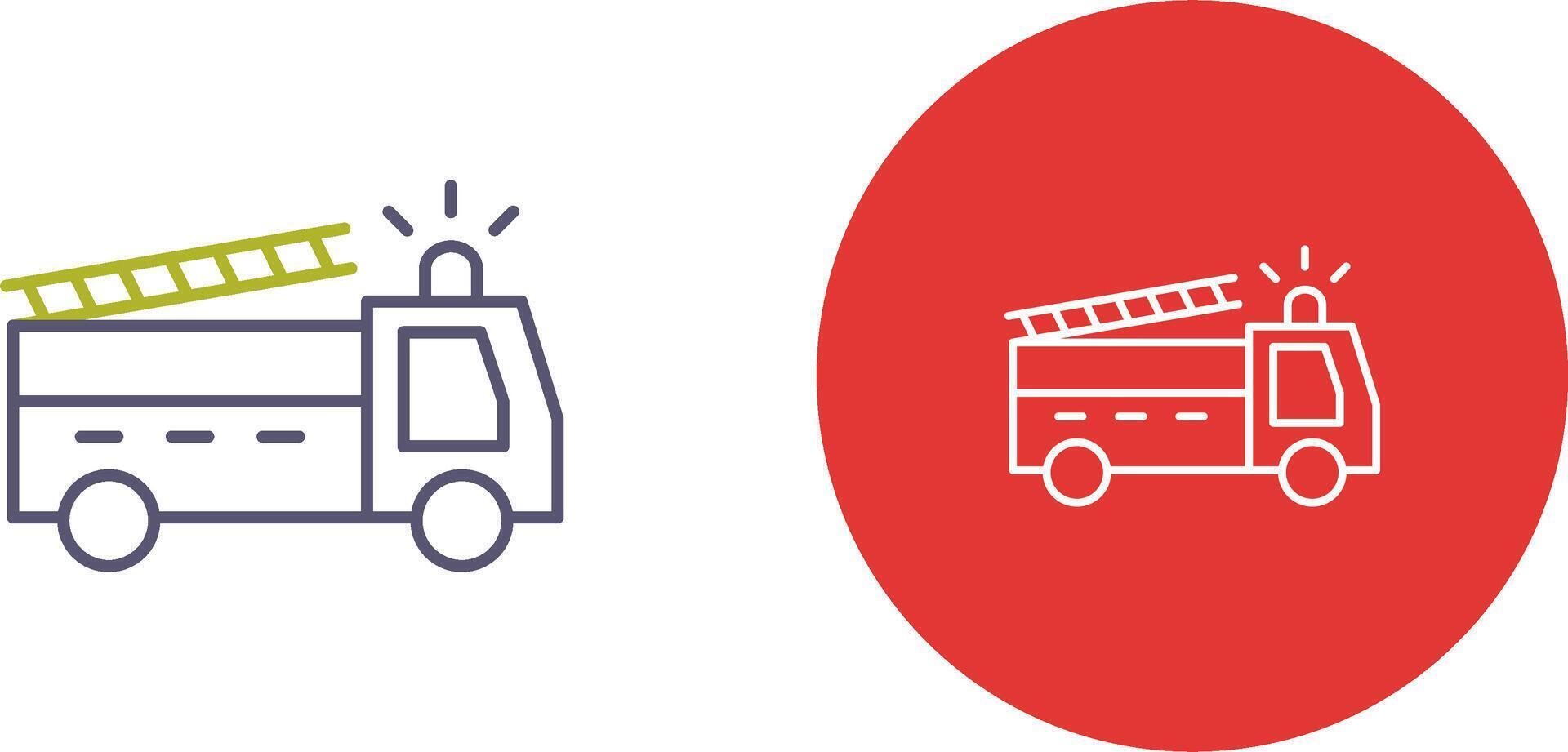 Unique Fire Truck Icon Design vector