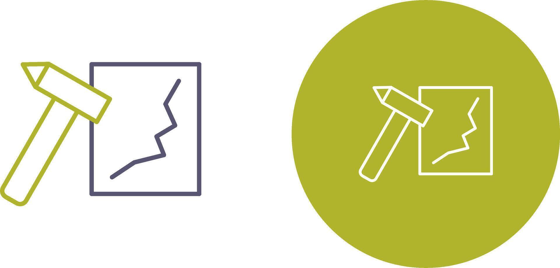 Unique Break Glass Icon Design vector
