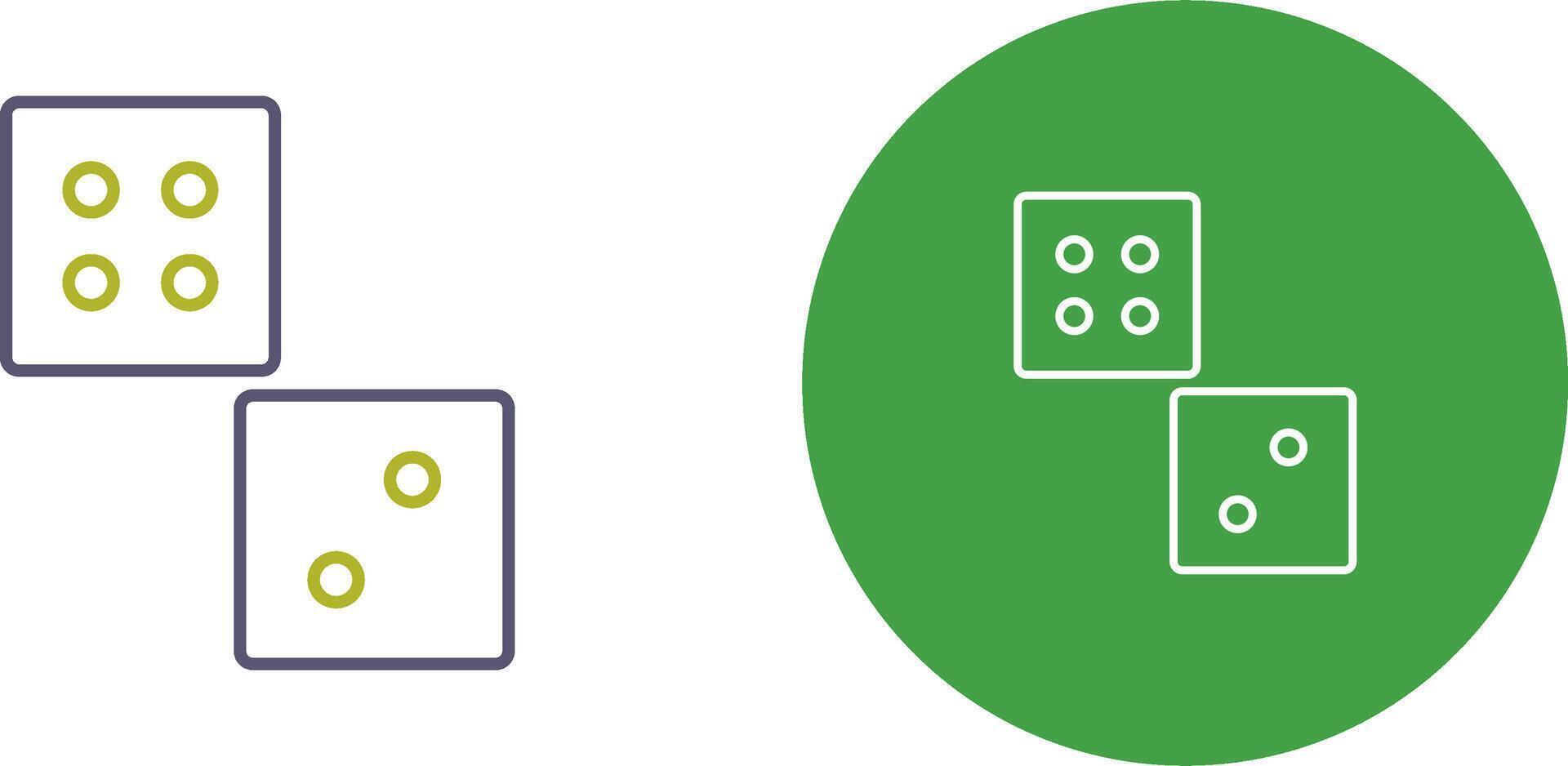 Unique Dice Icon Design vector