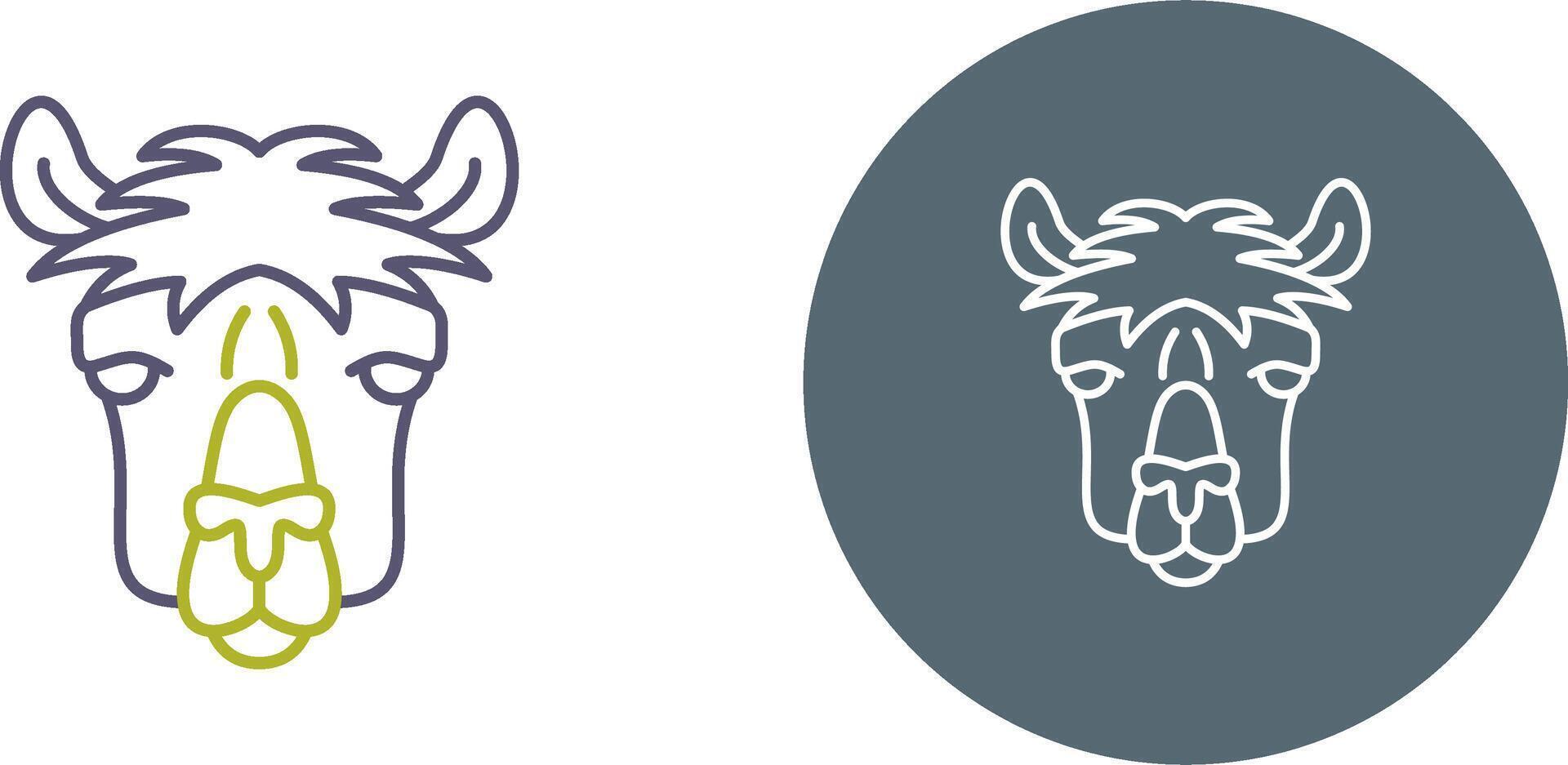 Alpaca Icon Design vector