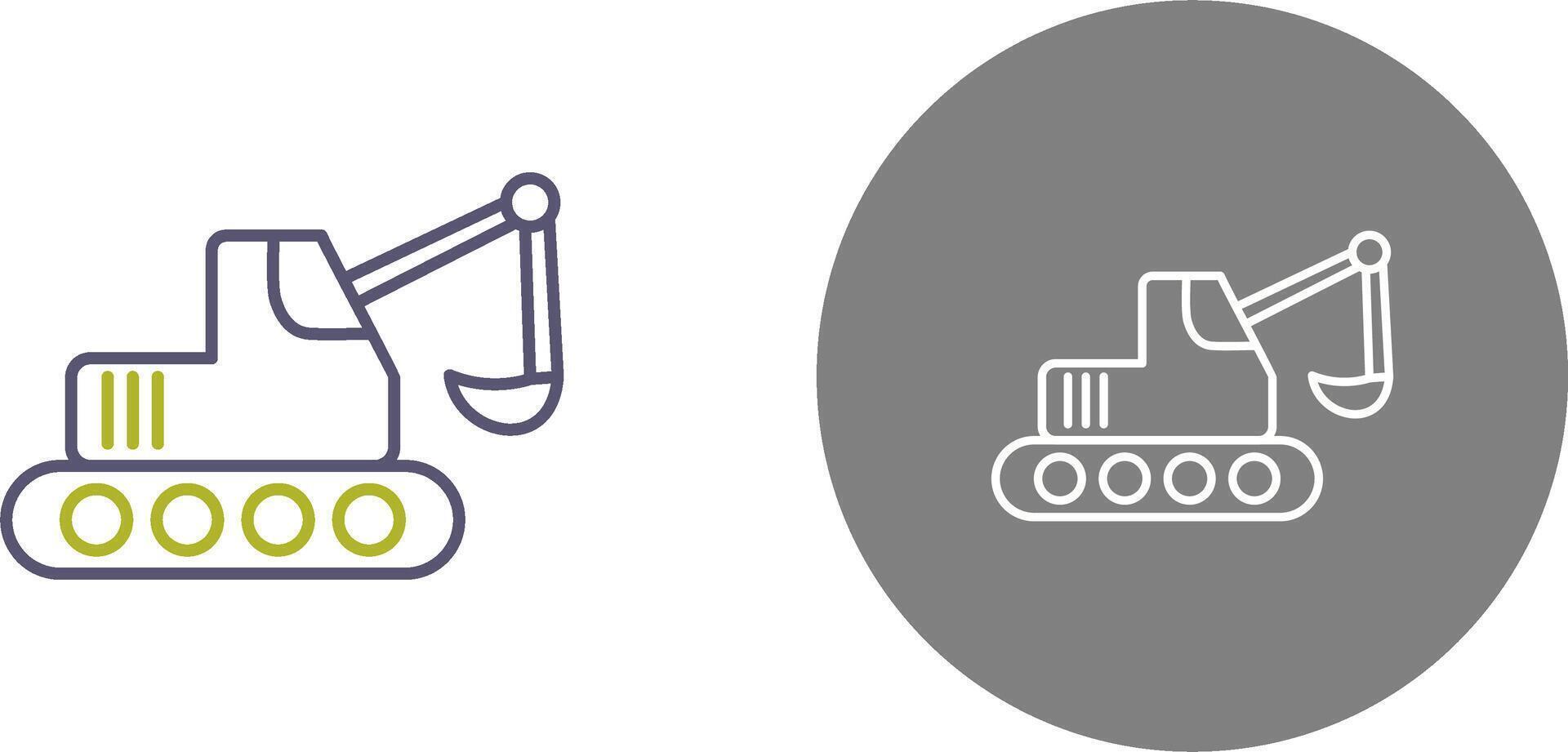Escavator Icon Design vector