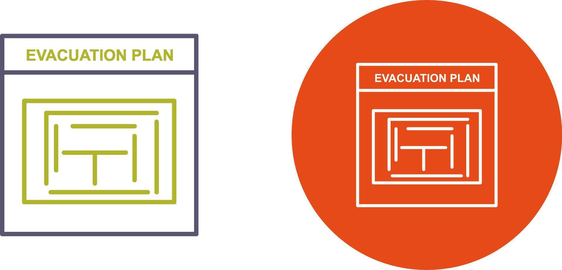 Evacuation Plan Icon Design vector