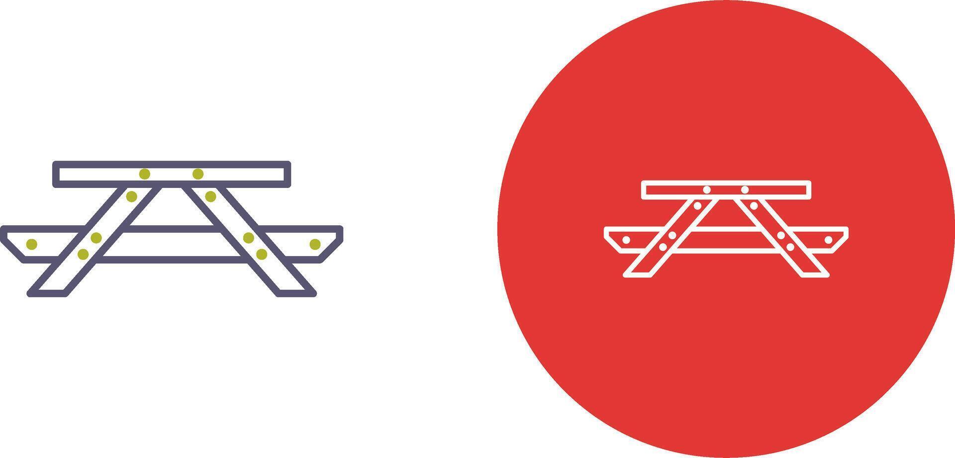 Picnic of Table Icon Design vector