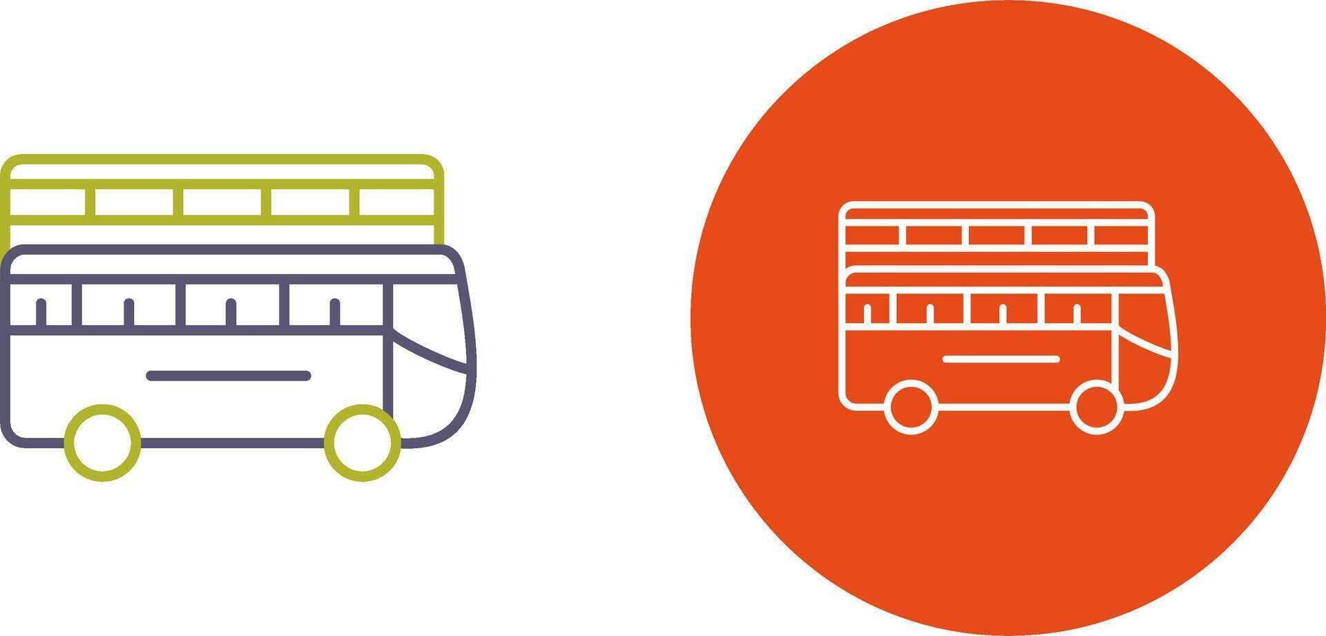 Double Bus Icon Design vector