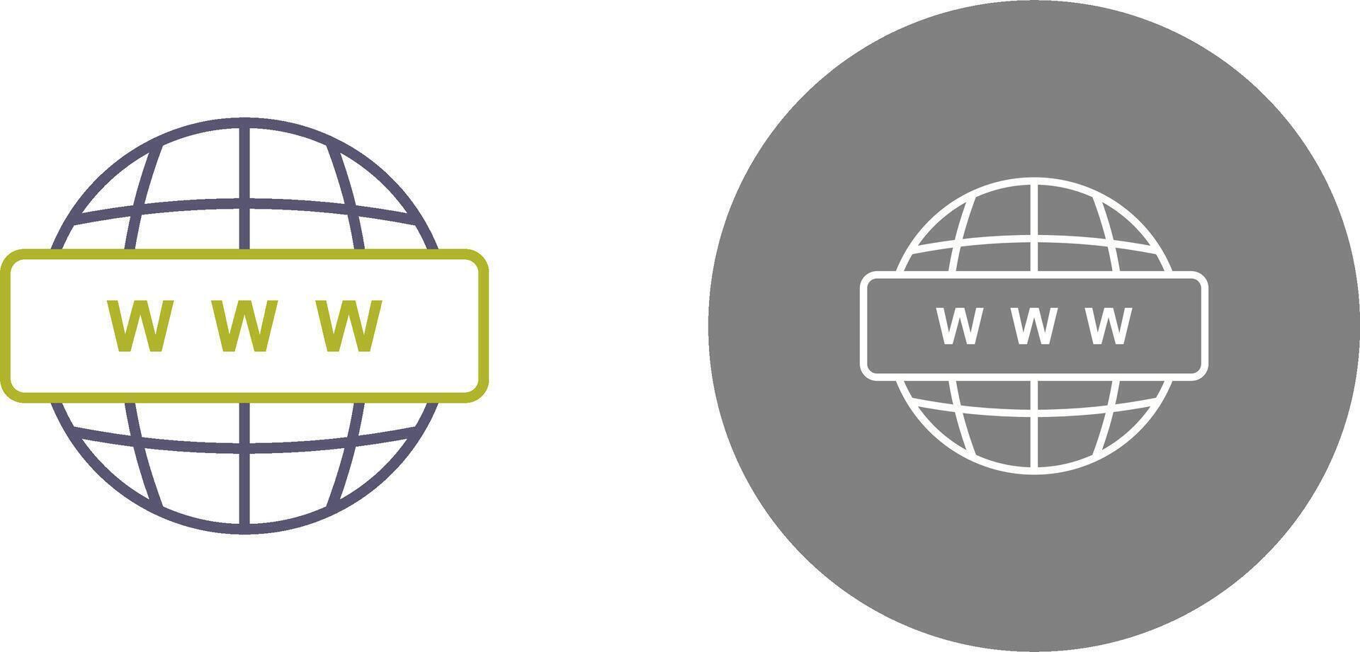 World Wide Web Icon Design vector