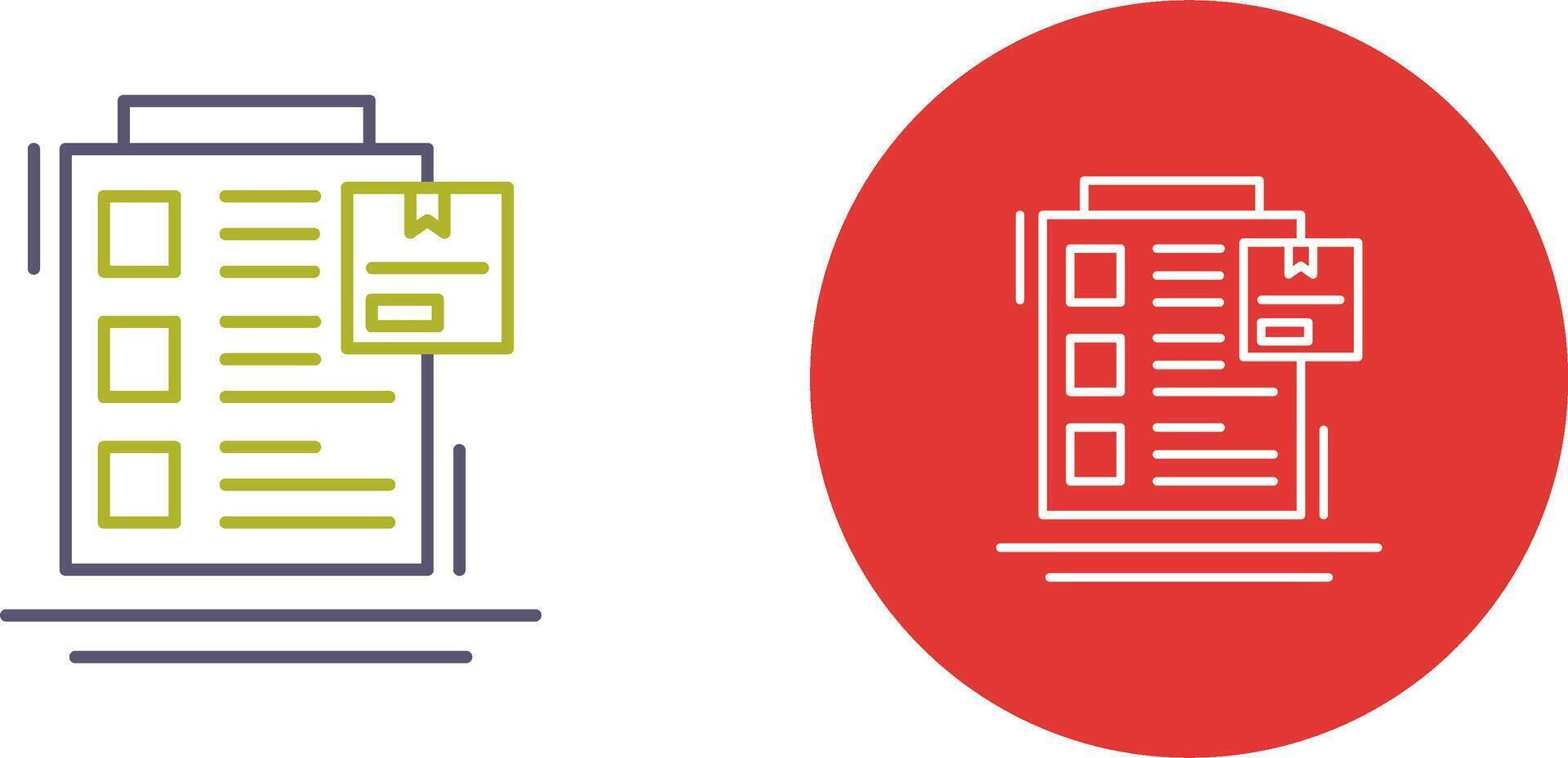 Order List Icon Design vector