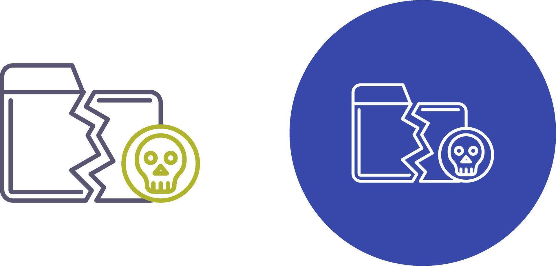 Infected Files Icon Design vector