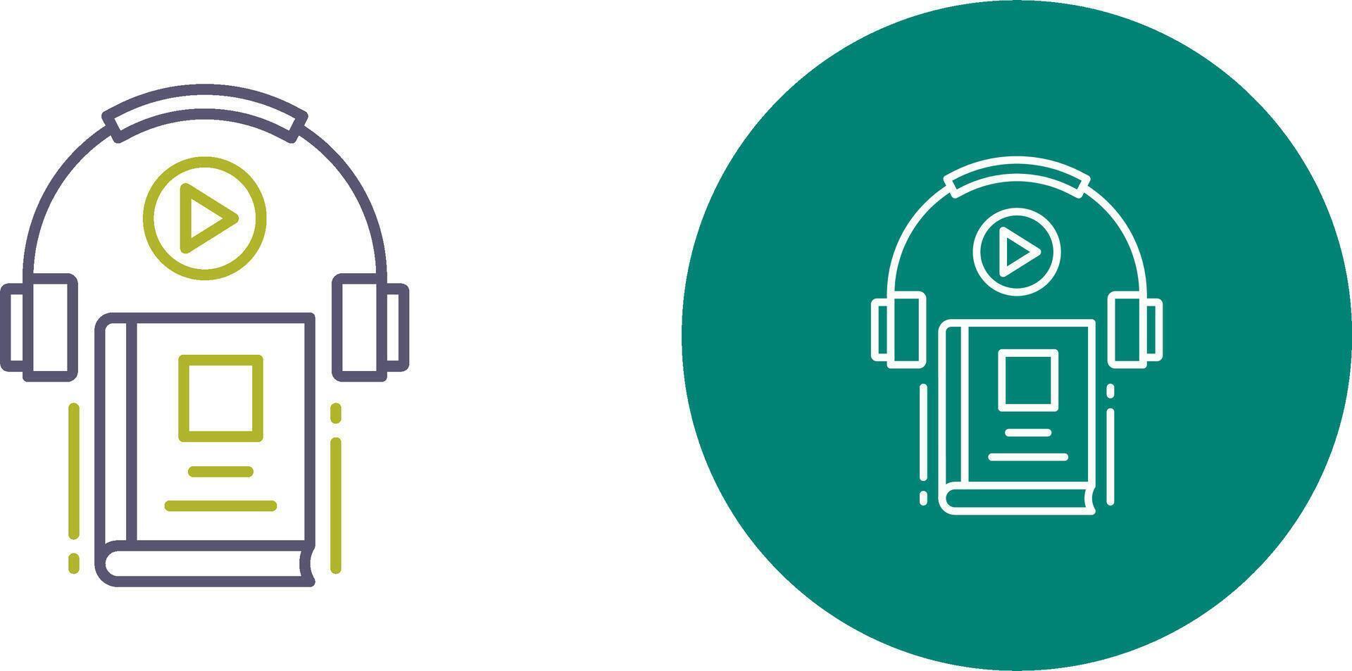 Audio Book Icon Design vector