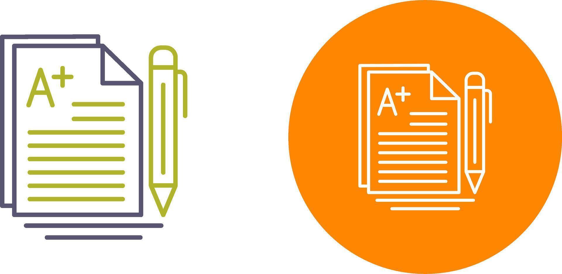 A Grade Icon Design vector