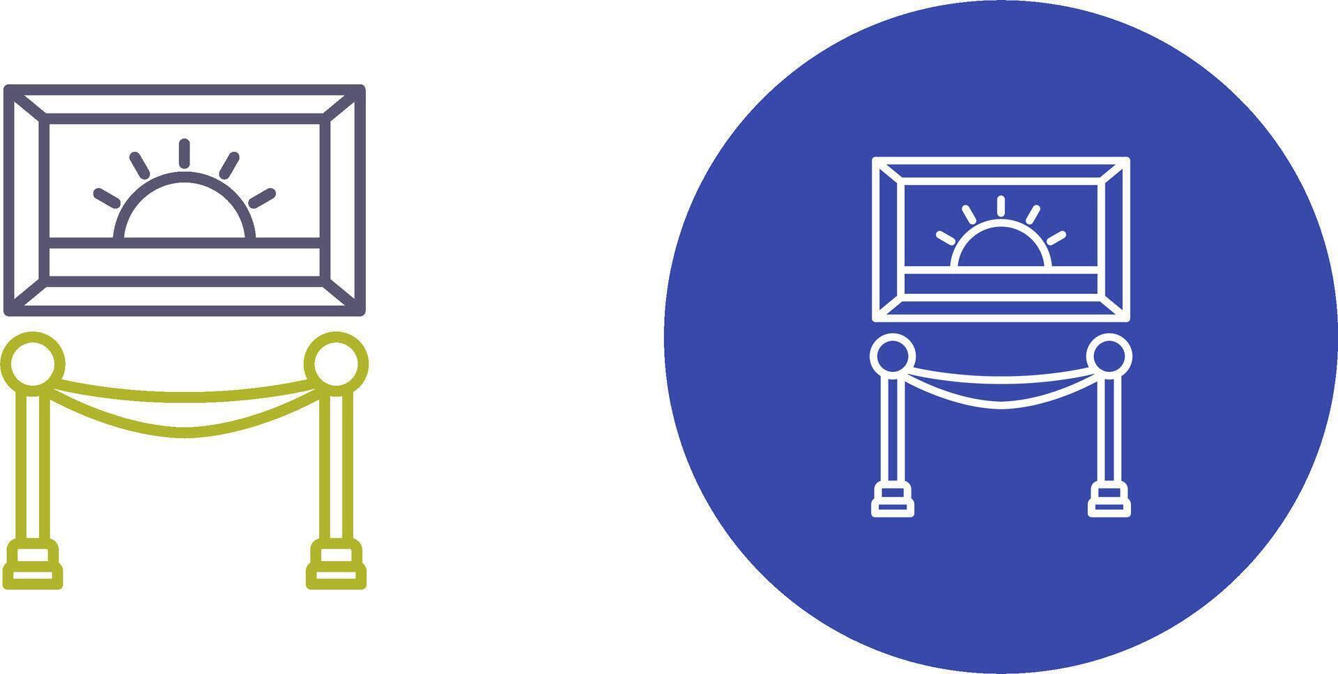 Painting Exhibit Icon Design vector