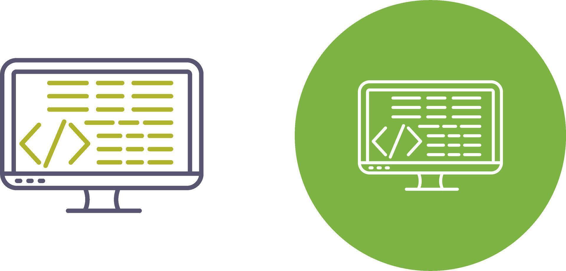 Coding Icon Design vector