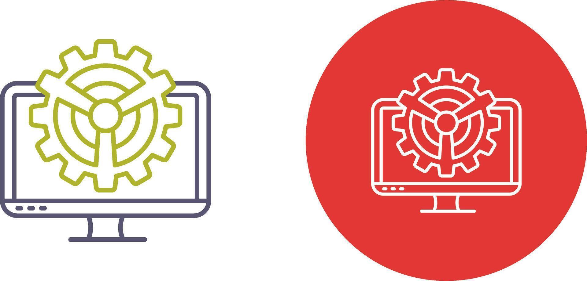 Monitor Icon Design vector