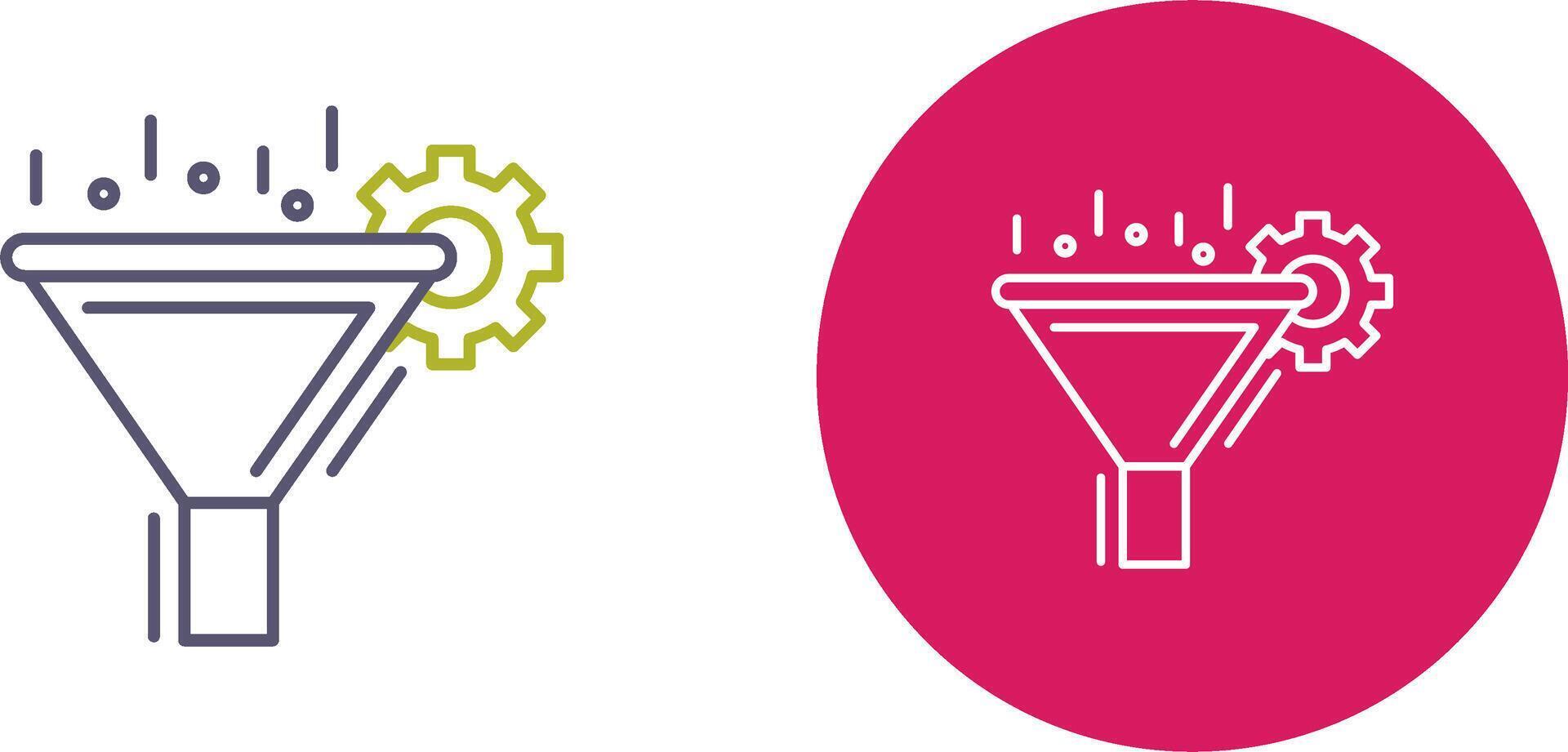 Filtering Icon Design vector