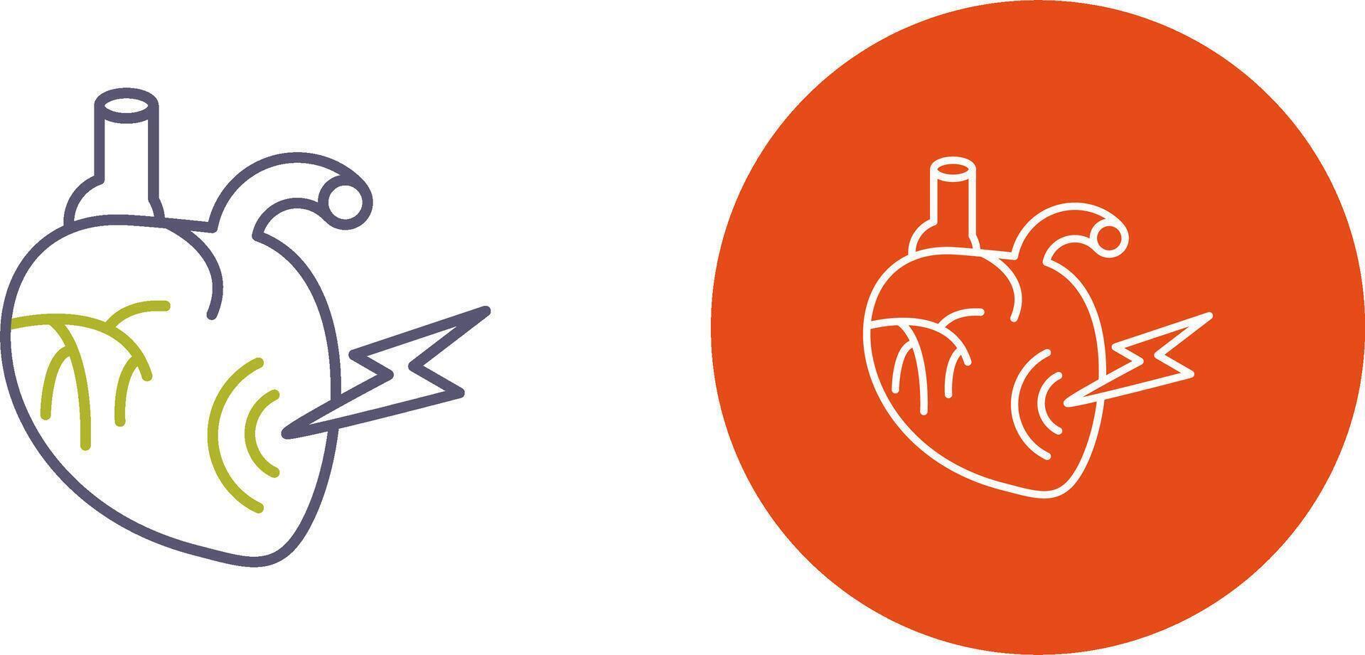 Heart Attack Icon Design vector
